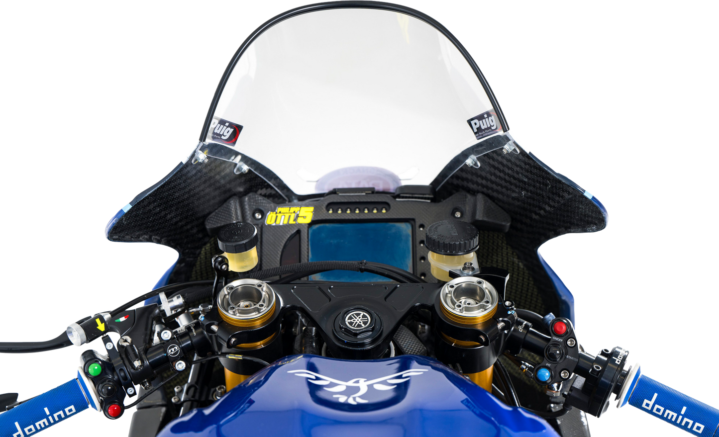 A450 Road Racing Grips Blue/White Pair
