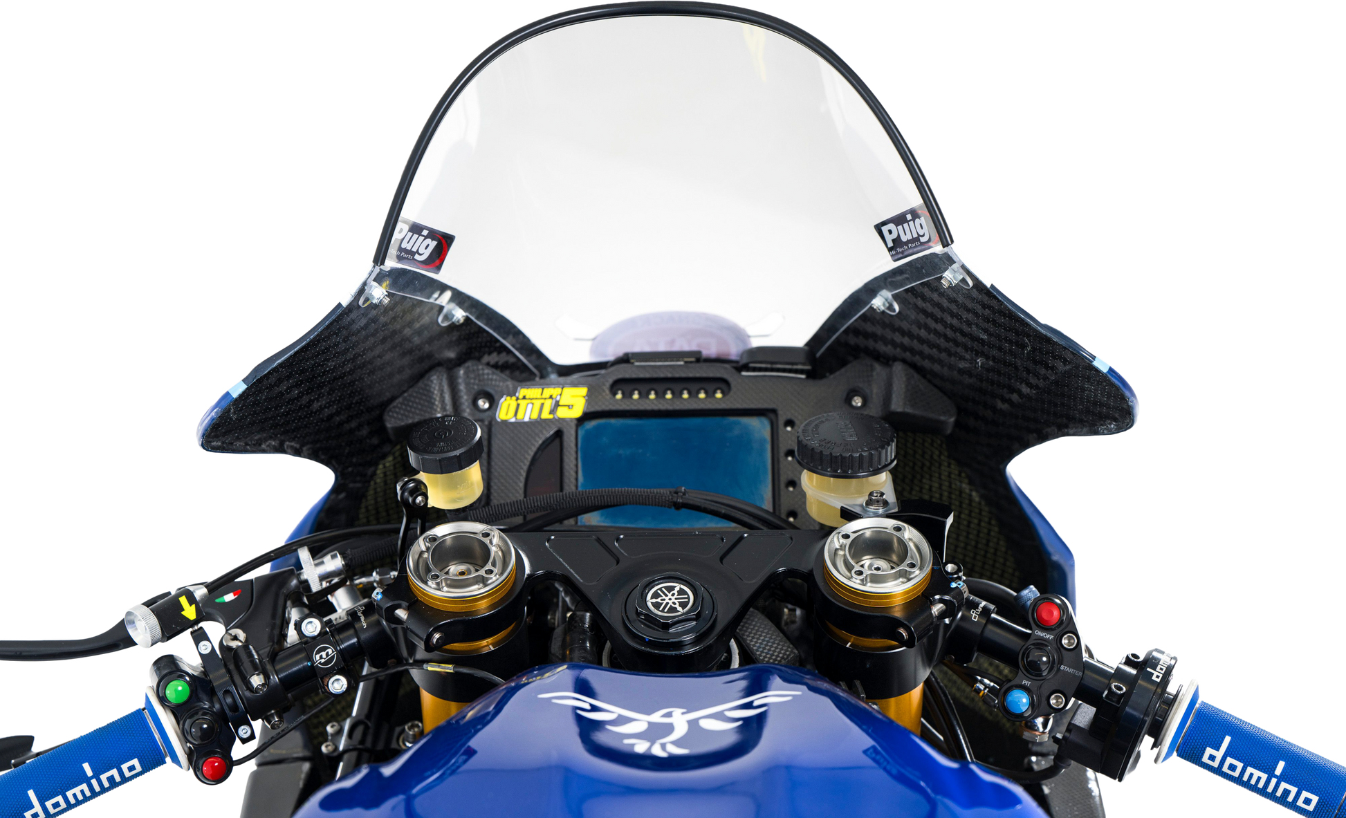 A450 Road Racing Grips Blue/White Pair