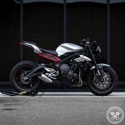 Motodemic Single LED and Round Halogen Headlight Conversion Kit for the 17-19 Triumph Street Triple 765 R/ RS