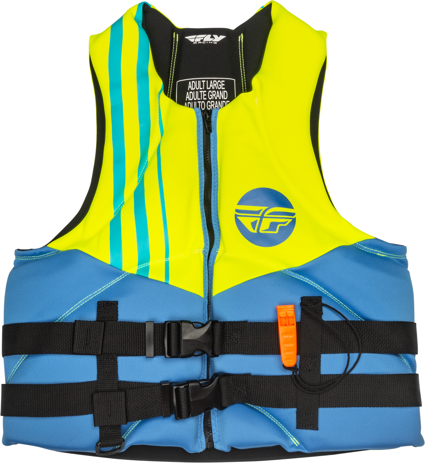 Neoprene Flotation Vest Blue/Hi Vis/Teal 3x