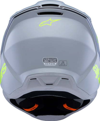 Sm3 Youth Radium Helmet Gry/Blk/Ylw Fluo Matte Ys