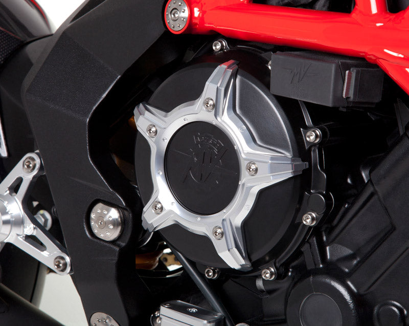 Motocorse Billet Aluminum "STAR" Clutch Cover and Titanium Hardware for Hydraulic Clutch MV Agusta 3 cylinder Models