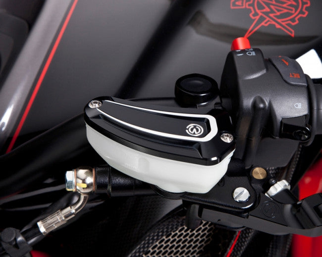 Motocorse NEW STYLE Billet Brake & Clutch Reservoir Cap For Nissin Master Cylinders On MV Agusta Models