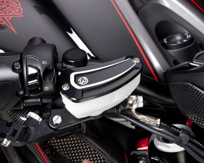 Motocorse NEW STYLE Billet Brake & Clutch Reservoir Cap For Nissin Master Cylinders On MV Agusta Models