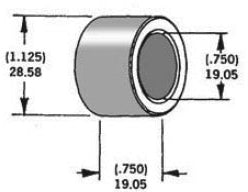 Axle Spacer Zinc 43654 86a 3/4"X0.75"