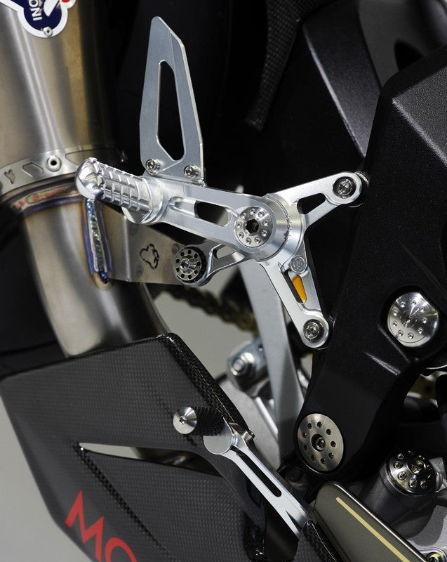 Motocorse Billet Rearsets with Titanium for MV F3  Brutale 675/800  and Dragster 800