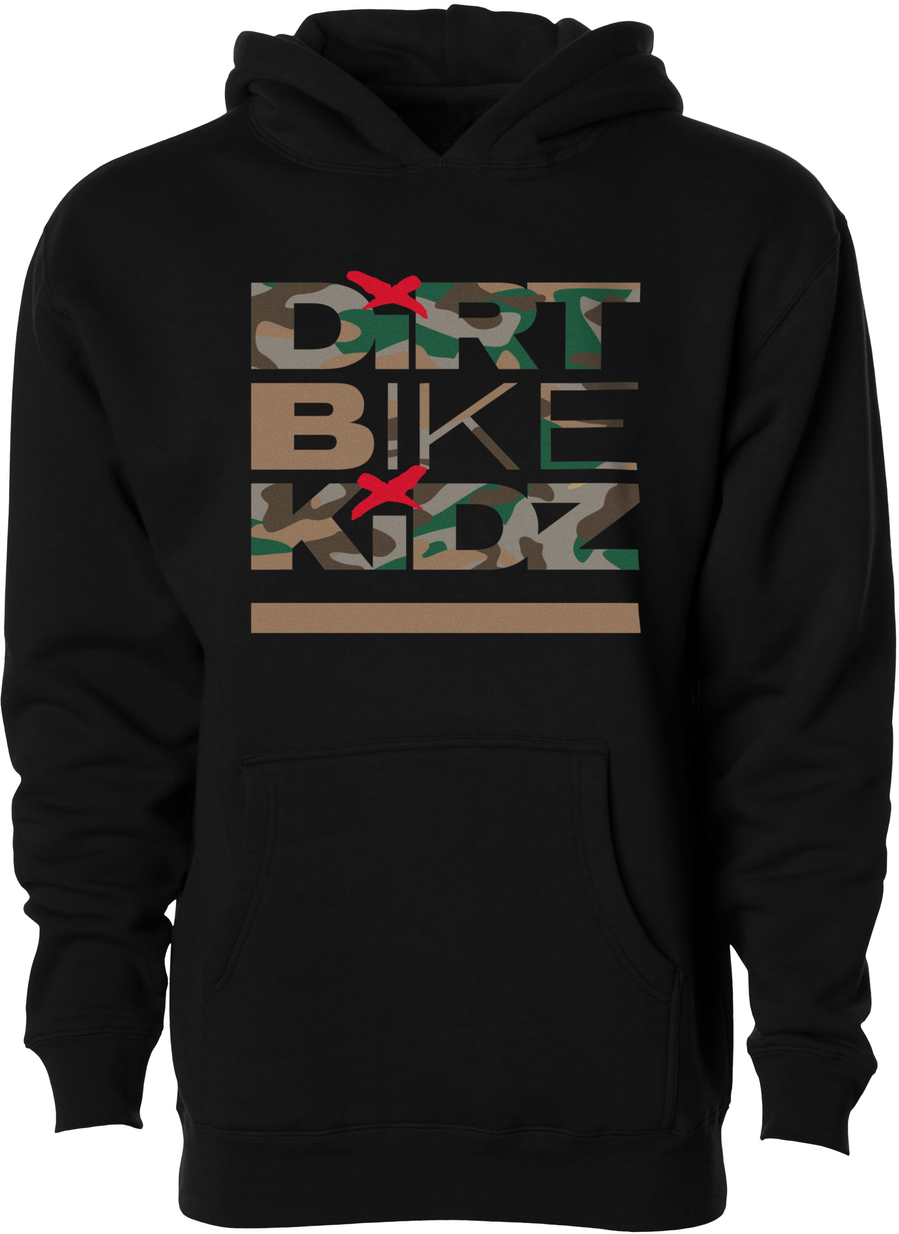 Classic Camo Youth Hoodie Black Ym