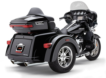 909 Twins 4" Slip Ons Chrome Tri Glide 09 22