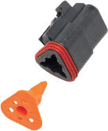 3 Wire Black Deutsch Plug & Wdglck Hd# 72113 94bk