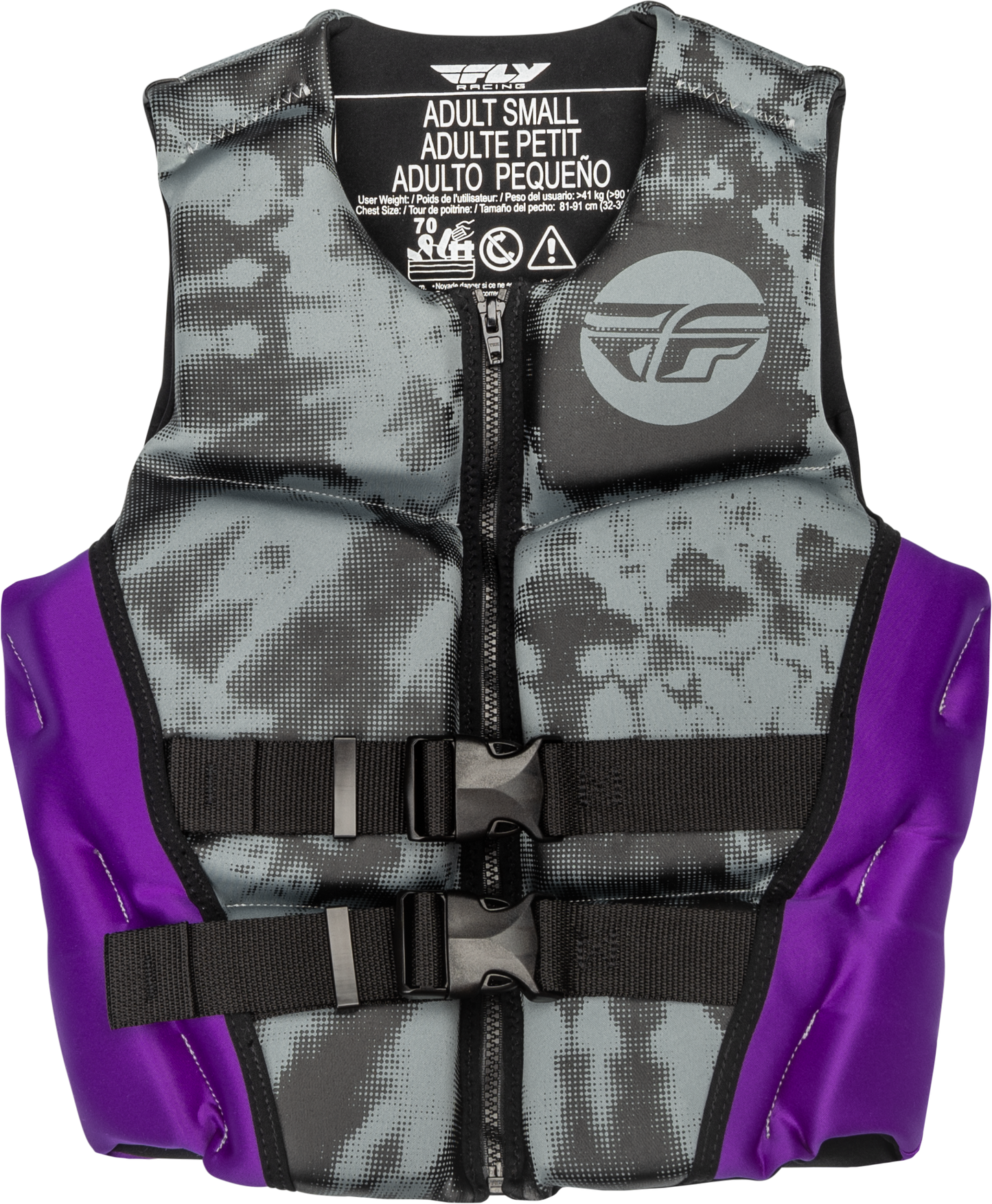 Wmn's Neoprene Flotation Vest Purple/Grey/Black Sm