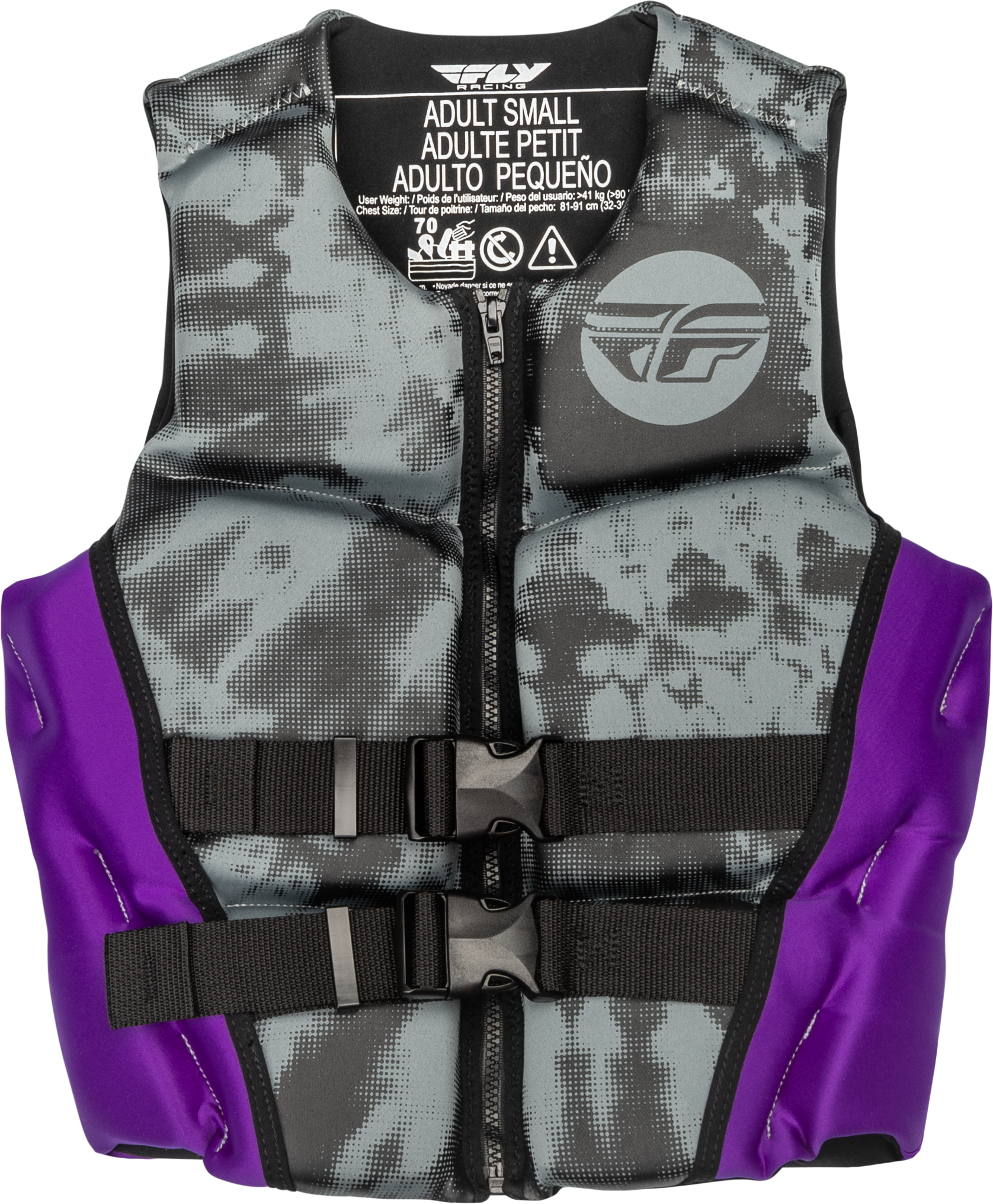 Wmn's Neoprene Flotation Vest Purple/Grey/Black Xl