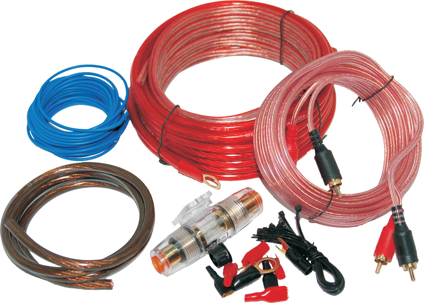 Amp Power Kit Speaker Wire Assortment Fuses Holder Agu