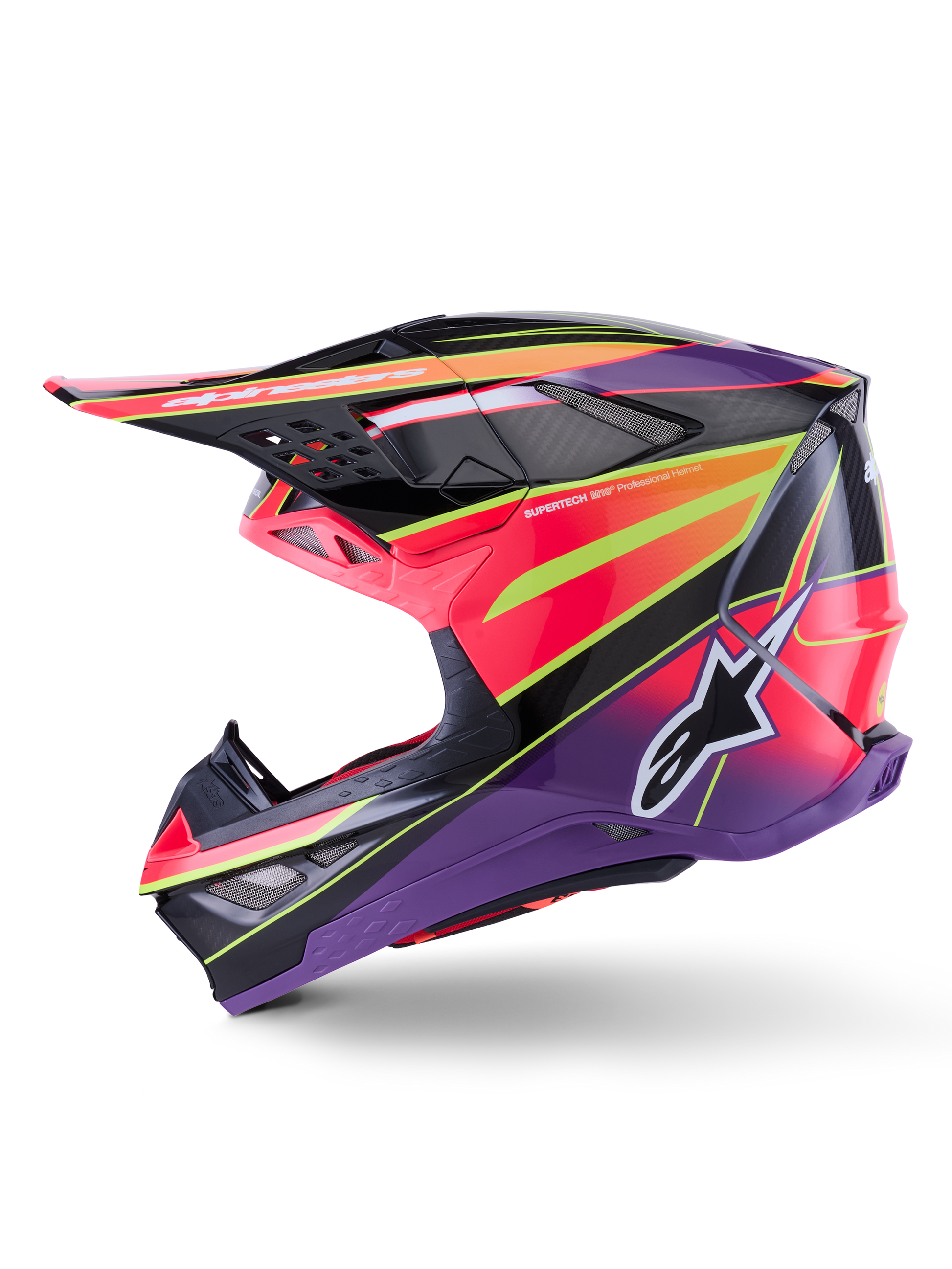 Supertech S M10 Era Helmet Pnk/Violet/Ylw Fluo Glossy Xs