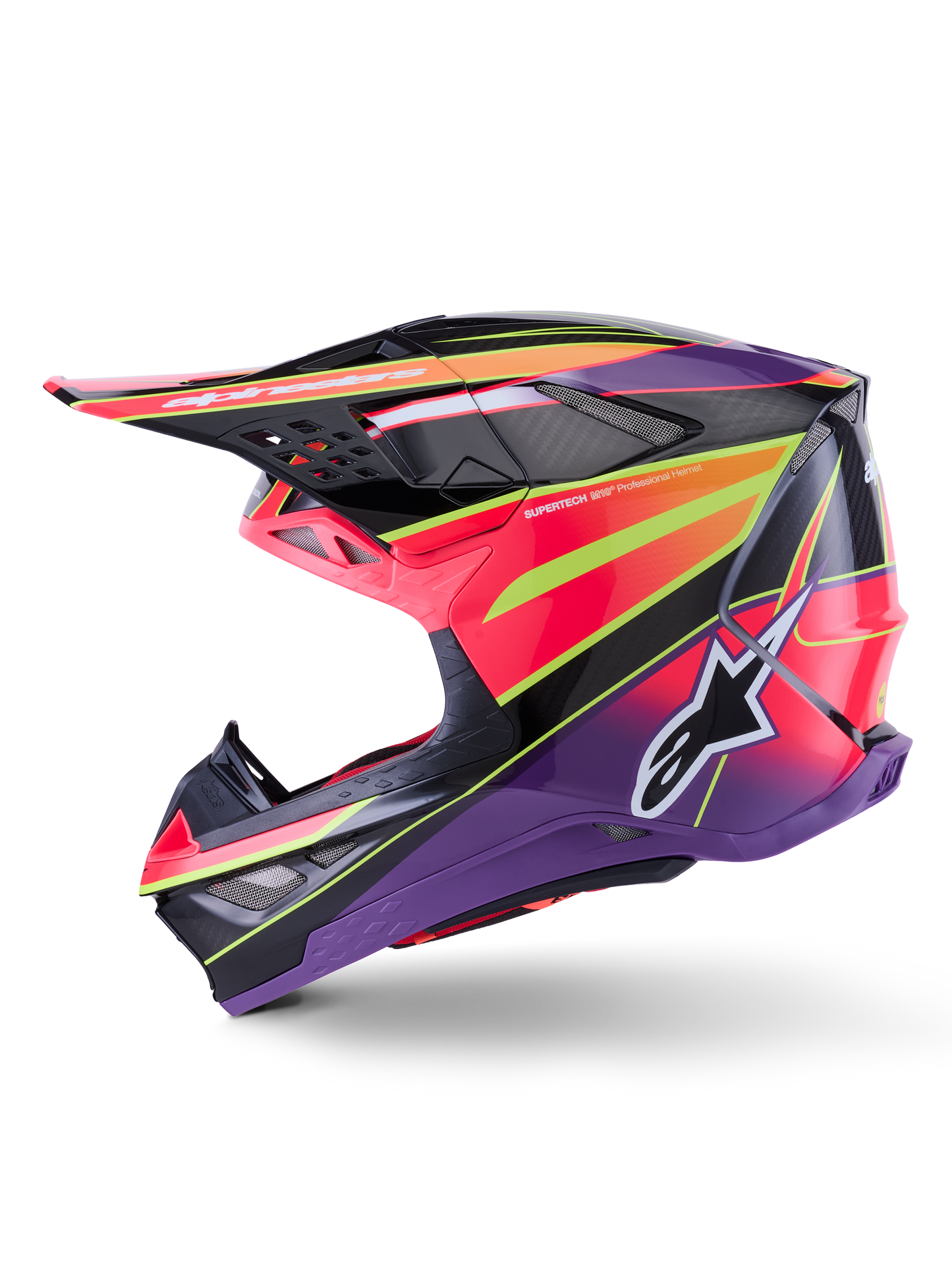 Supertech S M10 Era Helmet Pnk/Violet/Ylw Fluo Glossy Md