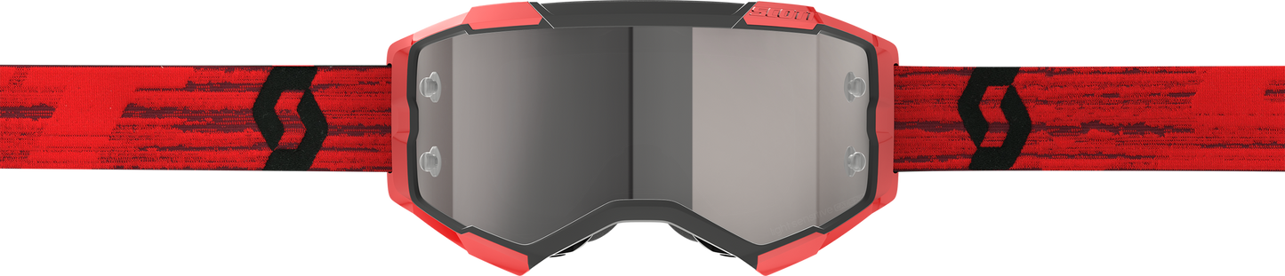 Fury Goggle Dark Red Silver Chrome Works