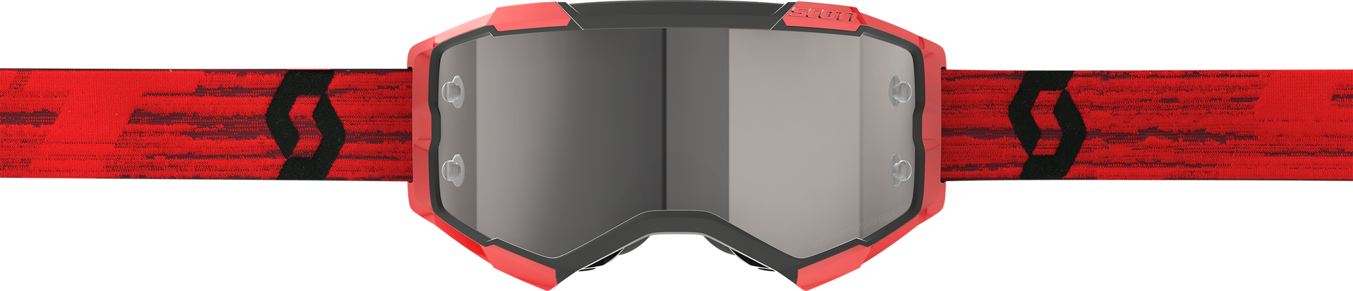 Fury Goggle Dark Red Silver Chrome Works