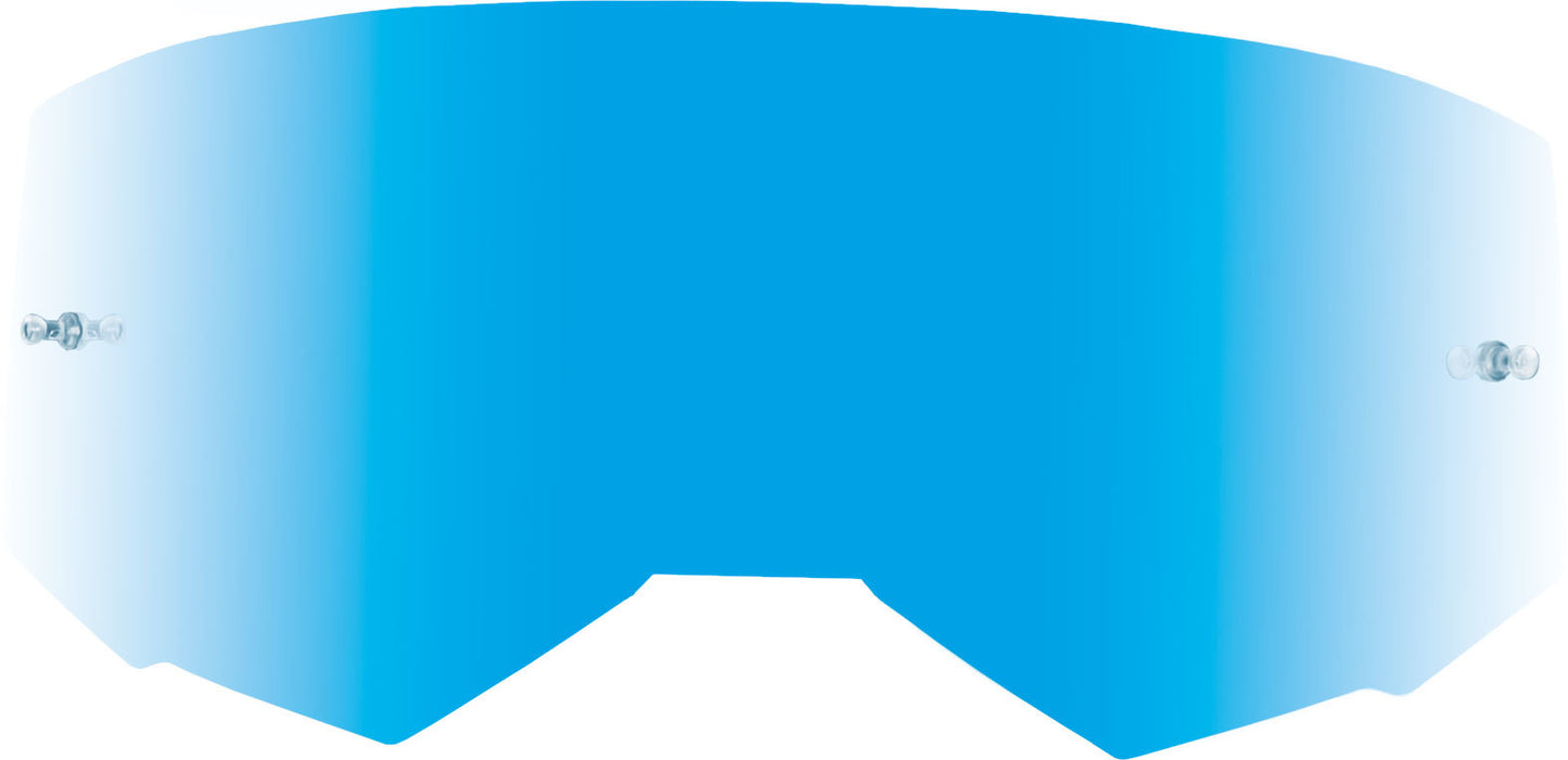 Single Lens W/Post Adult Sky Blue Mirror/Smoke