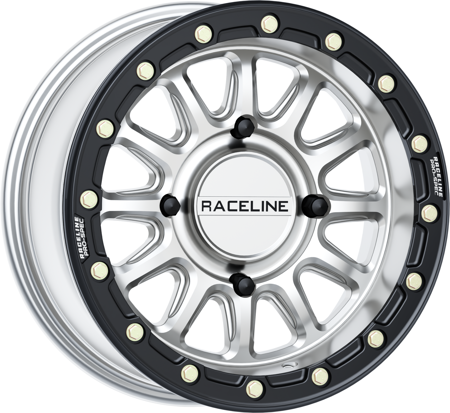 Alpha Hyper Wheel 4/156 Hyper Silver/Blk 15x7 (+10mm)