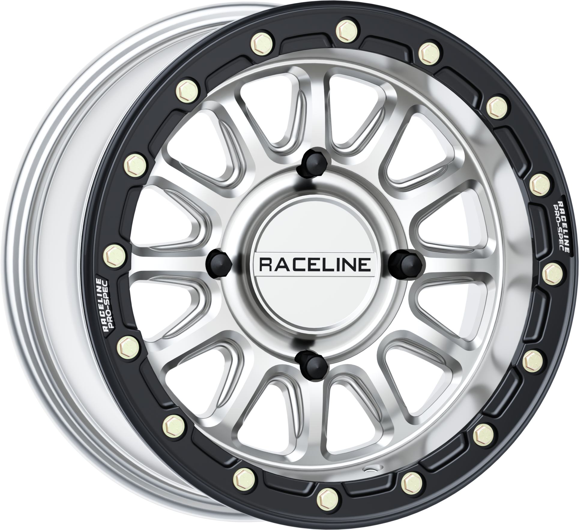 Alpha Hyper Wheel 4/156 Hyper Silver/Blk 15x7 (+10mm)