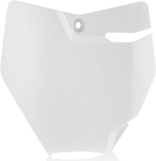 Front Number Plate White