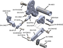 WOODCRAFT Standard Shift Eccentric Rearset Kit W/Pedals for Kawasaki Z125 Pro