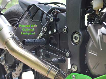 WOODCRAFT Kawasaki ZX6R (09-12) Rearset Kit Complete W/Brake & Shift Pedals  Black