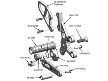 WOODCRAFT Suzuki SV650 (03-11) Black Complete Rearsets, Standard Shift, with Pedals