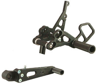 WOODCRAFT Suzuki GSX-R1000 (09-16) GSX-R600 / GSX-R750 (2011+) Rearset Kit with Shifter - Black