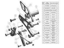 WOODCRAFT Triumph Street Triple 13-16 (NO Q/S) Complete Standard Shift Rearset Kit  with Shift and Brake Pedals  BLACK