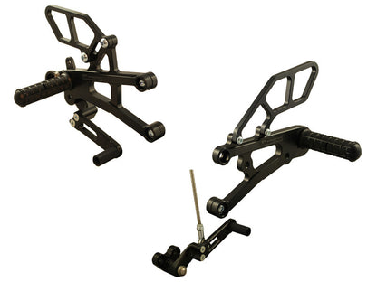 WOODCRAFT Triumph Daytona 675R (13-15) GP Shift Complete with Shift and Brake Pedals  Black - RACE ONLY - for use with a Quickshifter
