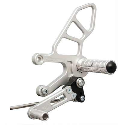 WOODCRAFT Aprilia RSV4 / Tuono V4 (2017+) Full Rearsets  Clear Anodized - STD Shift