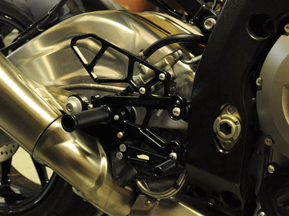 WOODCRAFT BMW S1000RR/HP4 (09-14) Rearset Kit - Standard Shift with Pedals