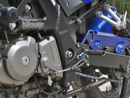 Woodcraft Suzuki SV650 (03-11) Complete GP Rearset Kit with Pedals Black