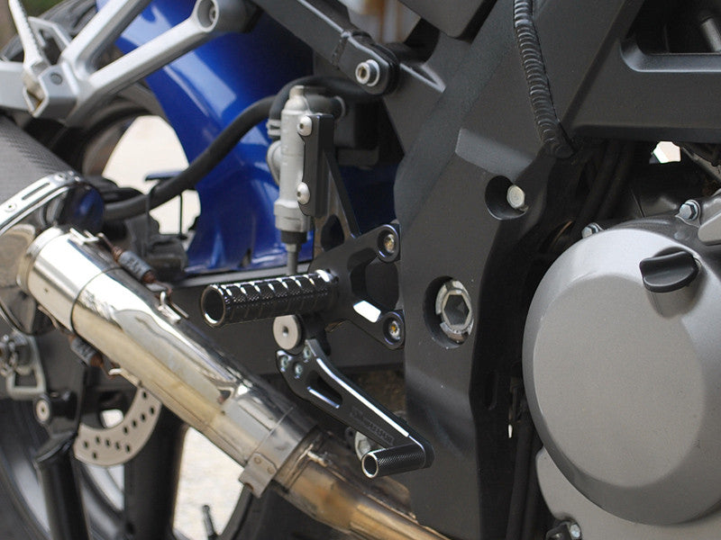WOODCRAFT Suzuki SV1000 all years Black Complete Rearset with Pedals