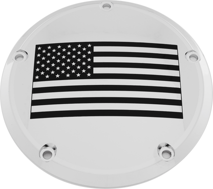 7   M8 Flt/Flh Derby Cover American Flag Chrome