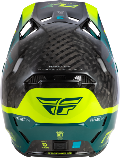 Formula S Carbon Byte Helmet Black Carbon/Teal/Lime Xl