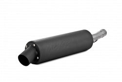 Single Slip On System W/ Utility Muffler Blk Hon