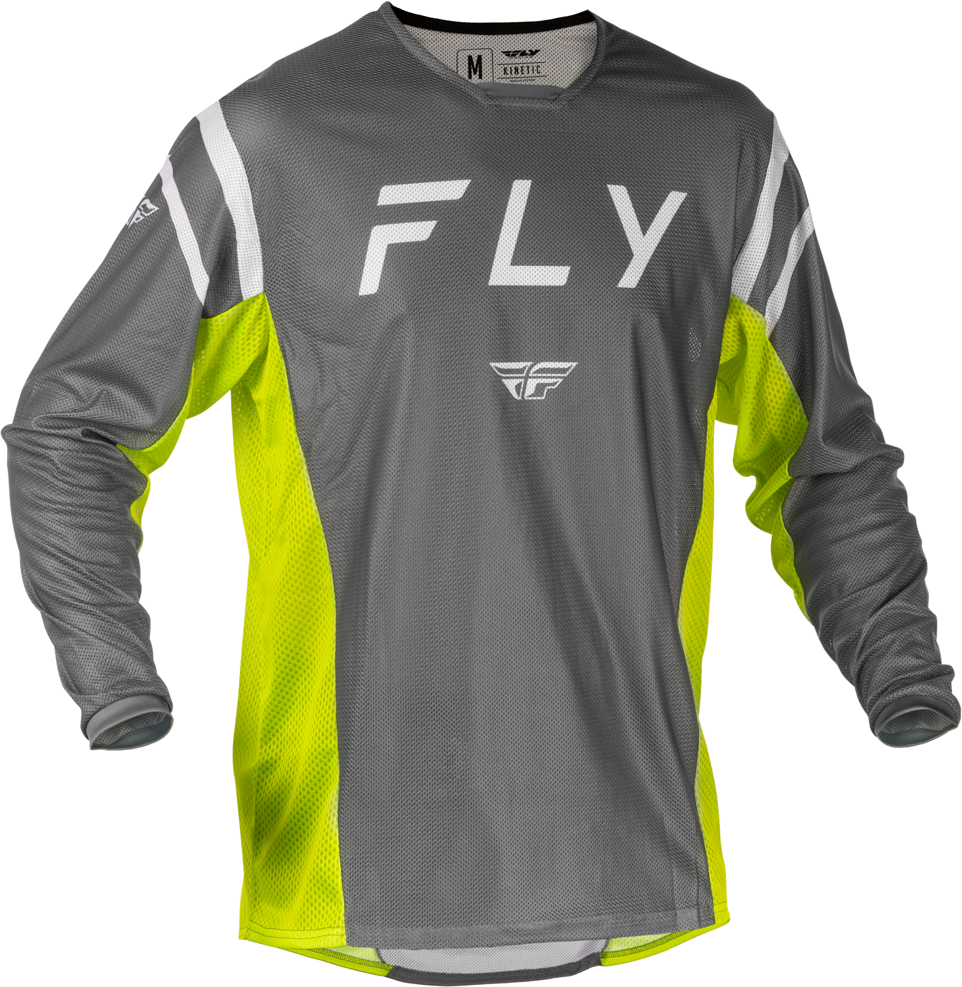 Kinetic Mesh Center Jersey Grey/White/Hi Vis Xl