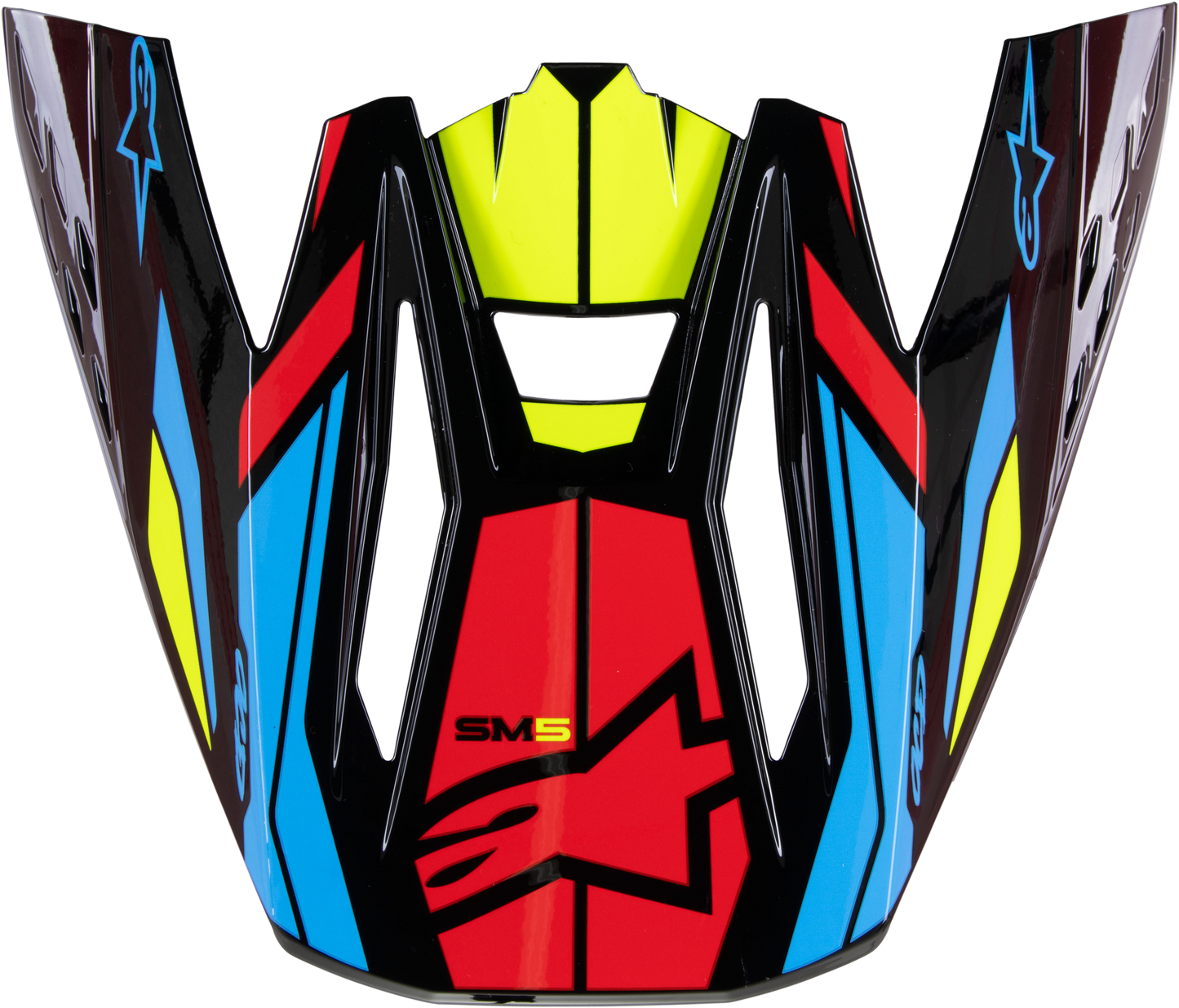 S M5 Visor Action 2 Blk/Ylw Fluo/Brt Rd Glossy
