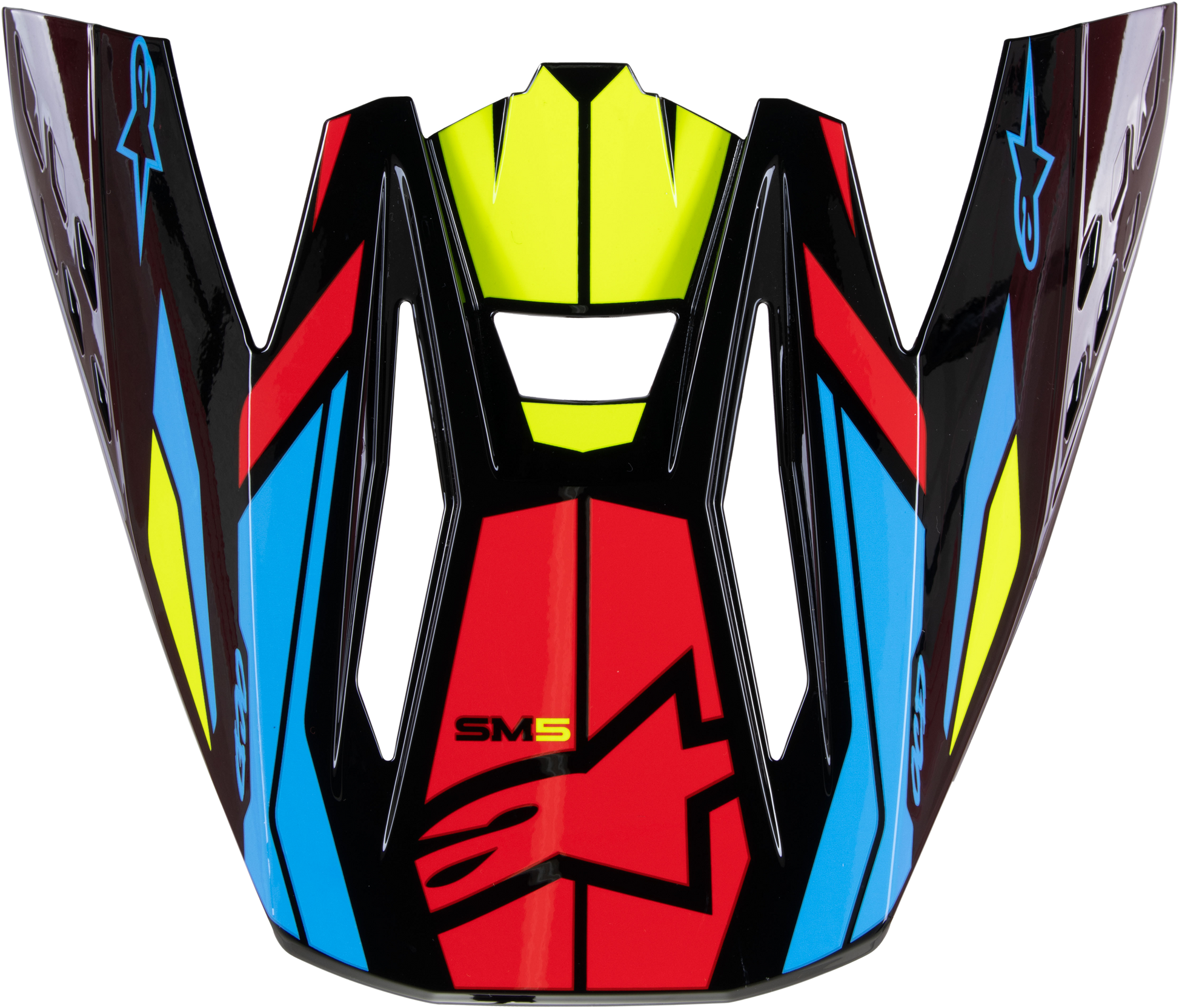 S M5 Visor Action 2 Blk/Ylw Fluo/Brt Rd Glossy