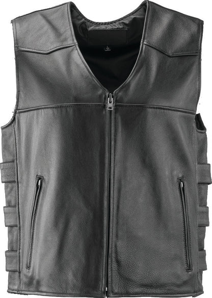 Kuryakyn Leather By River Road Plains Leather Vest Black - Large