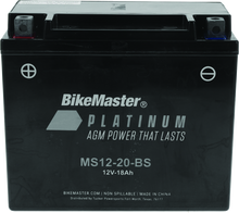 BikeMaster AGM Battery - MS12-20-BS