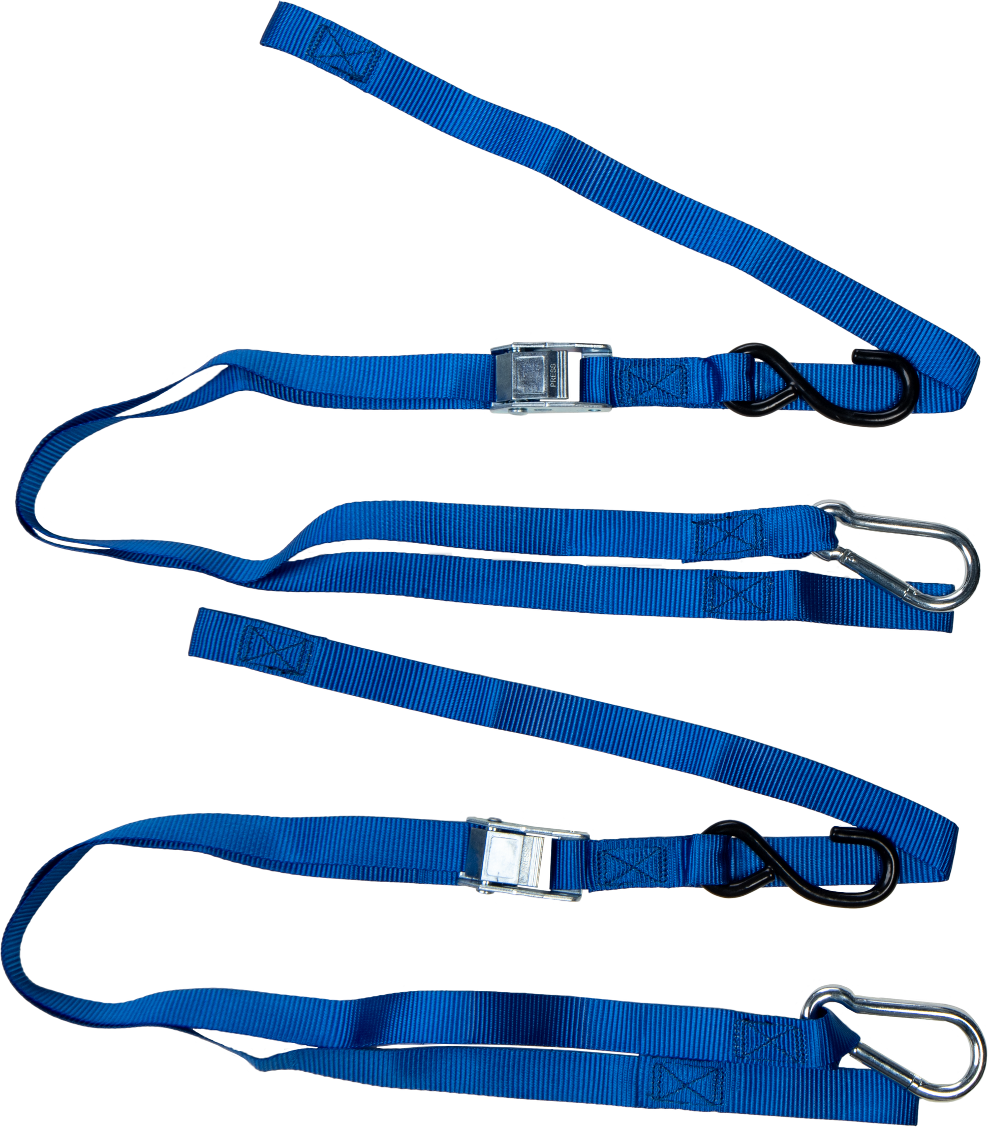 1" X 6' Tie Down Blue 2/Pk