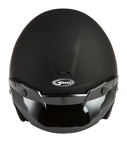 Of 2 Open Face Helmet Matte Black 2x