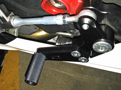 WOODCRAFT Ducati 1198SP (2011) 848 Evo (11-13) Rearset Kit  Black  w/ GP Shift Pedal (Factory Quick Shifter)