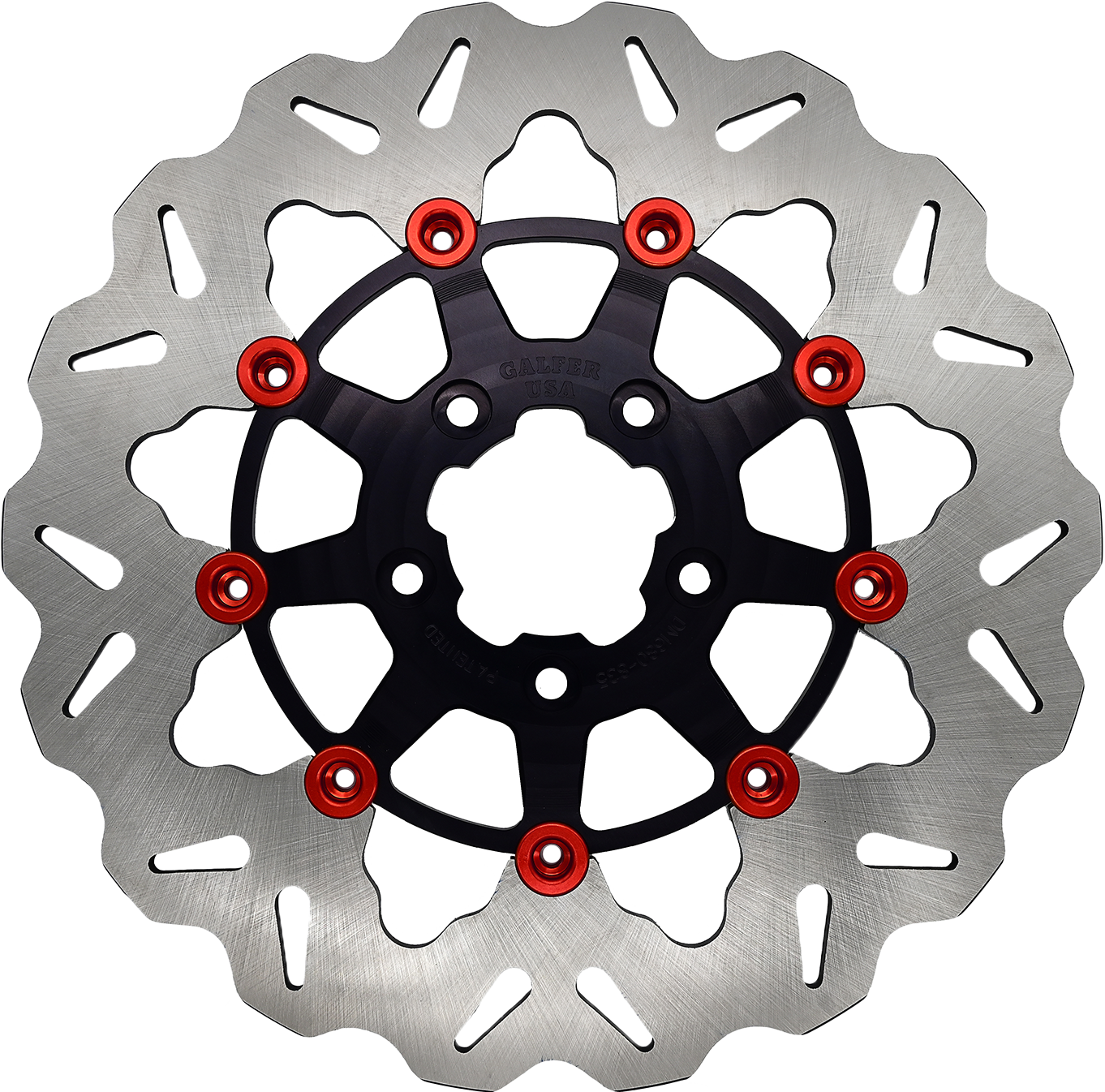 Rotor 11.5" Floating Wave Rr Black/Red Buttons