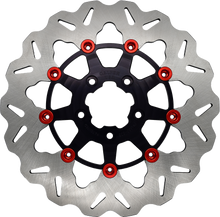 Rotor 11.8"Floating Wave Fr Black/Red Buttons