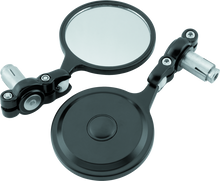 BikeMaster Barend Mirror Folding 7/18in Handlebars - Pair - Black