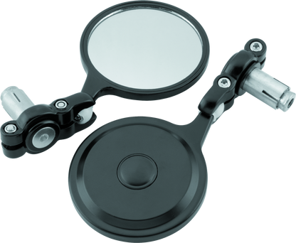 BikeMaster Barend Mirror Folding 7/18in Handlebars - Pair - Black