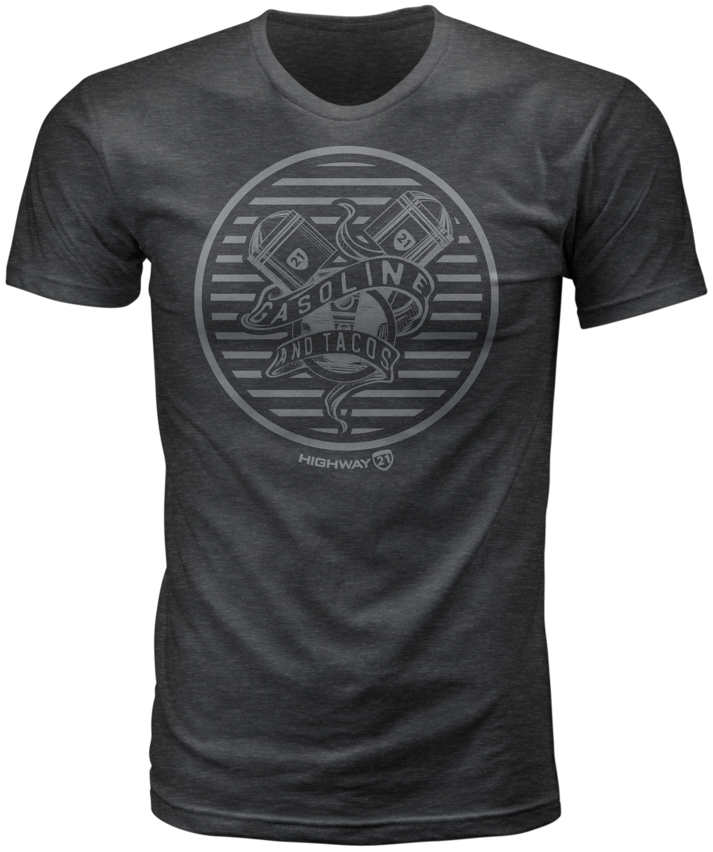 Gasoline Tee Charcoal Sm